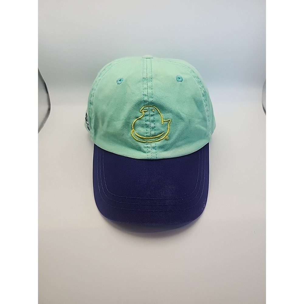 Peeps Hat Cap Strap Back Green Blue Embroidered Chick Logo Advertising Mens